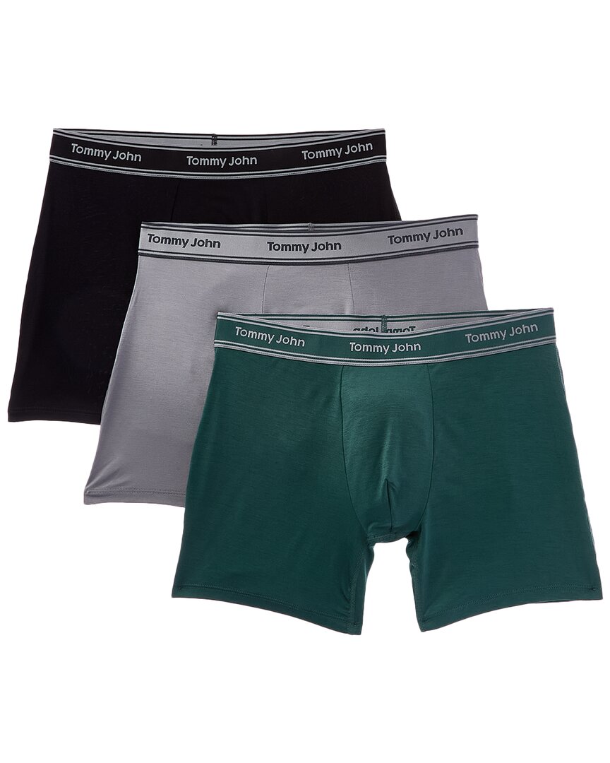 Tommy John Set Of 3 Essential Luxe Bamboo Boxer Brief In Multi