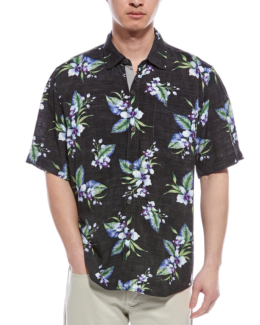Tommy Bahama Veracruz Cay Floating Blooms Shirt In Black