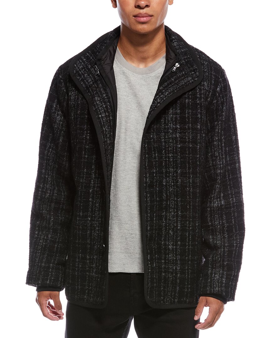 James Perse Plaid Wool In Black