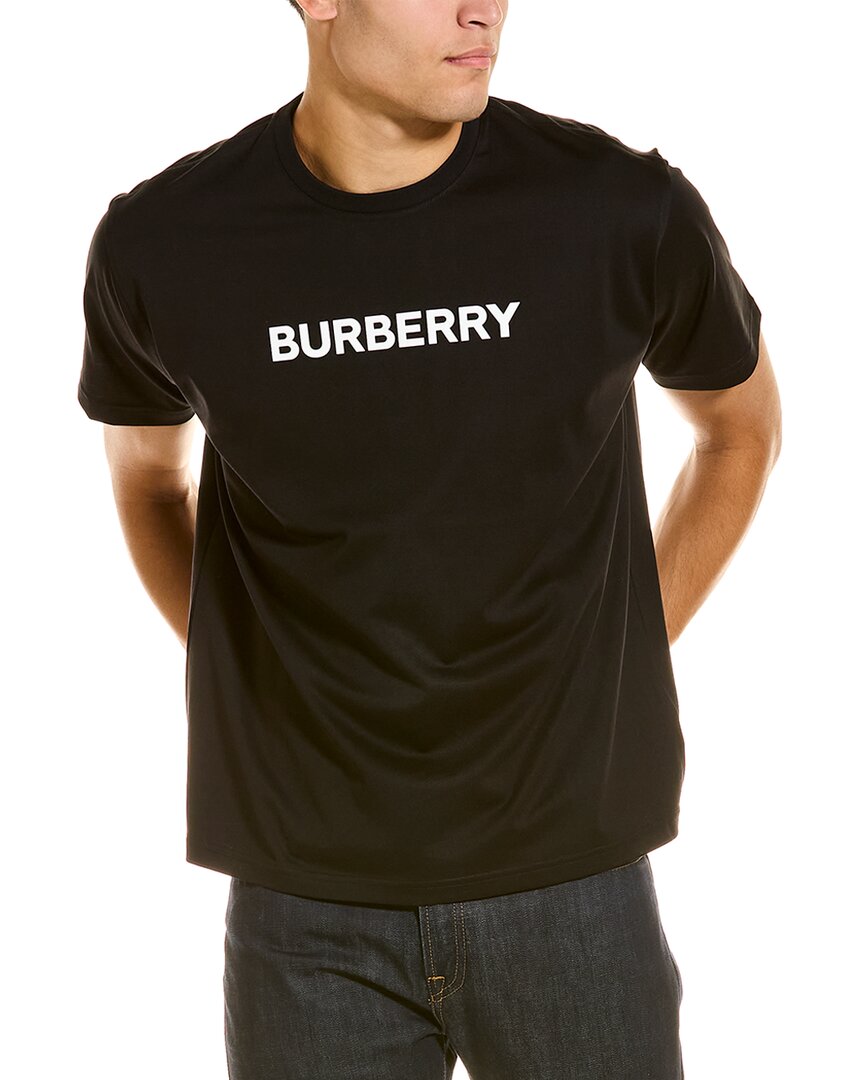 Burberry Logo T-shirt In Black | ModeSens