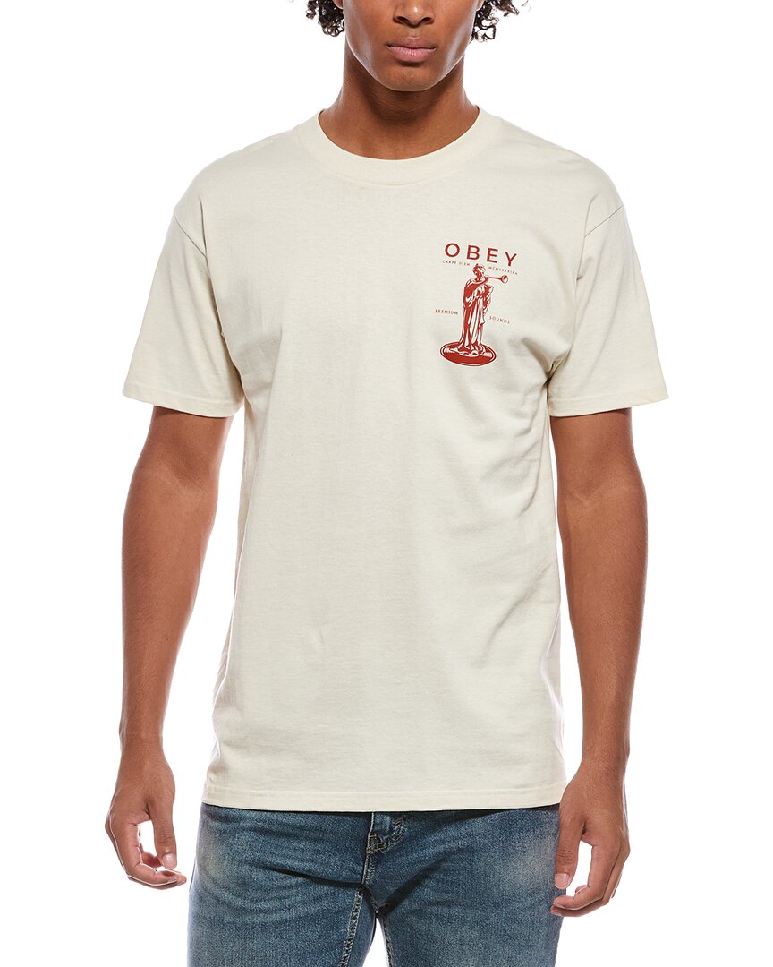 Obey T-shirt In Neutral