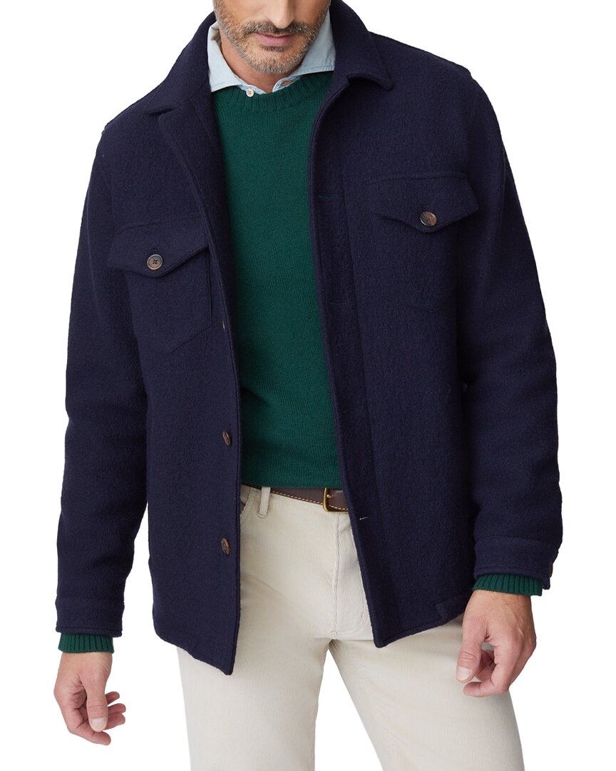 J.mclaughlin J. Mclaughlin Combe Wool-blend Coat In Blue