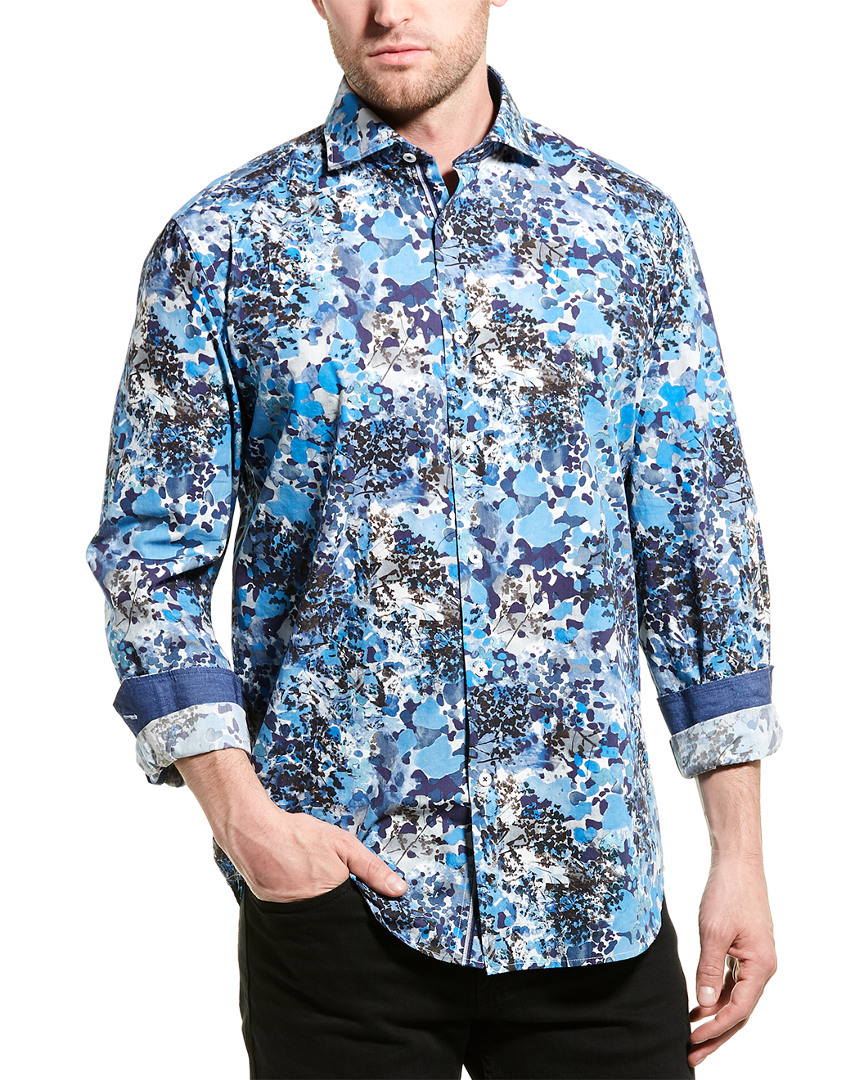 Bugatchi Floral Classic Fit Woven Shirt Men's M | eBay