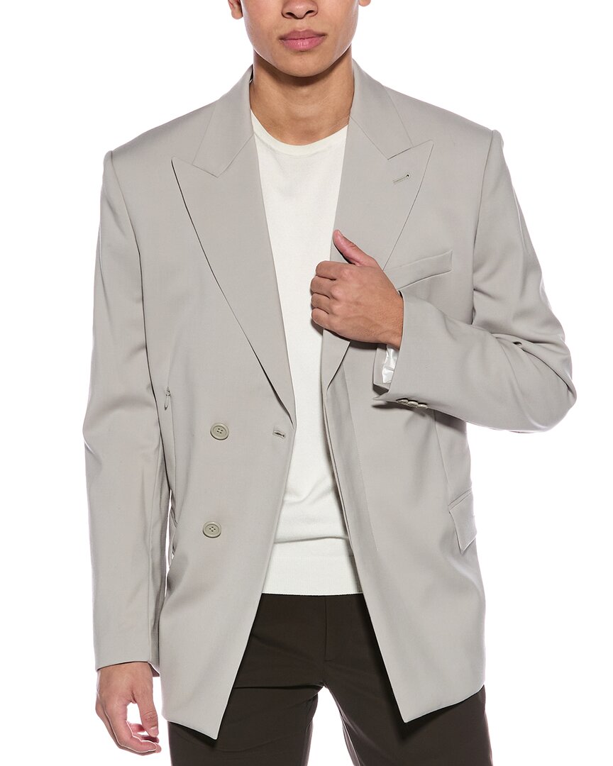Helmut Lang Wool Car Blazer In Beige