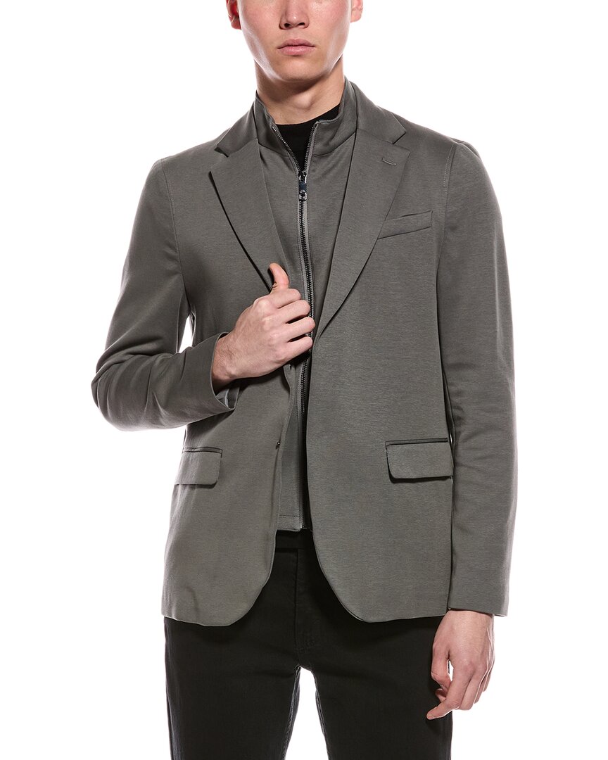 Ted Baker Rook Jersey 2-in-1 Blazer In Neutral