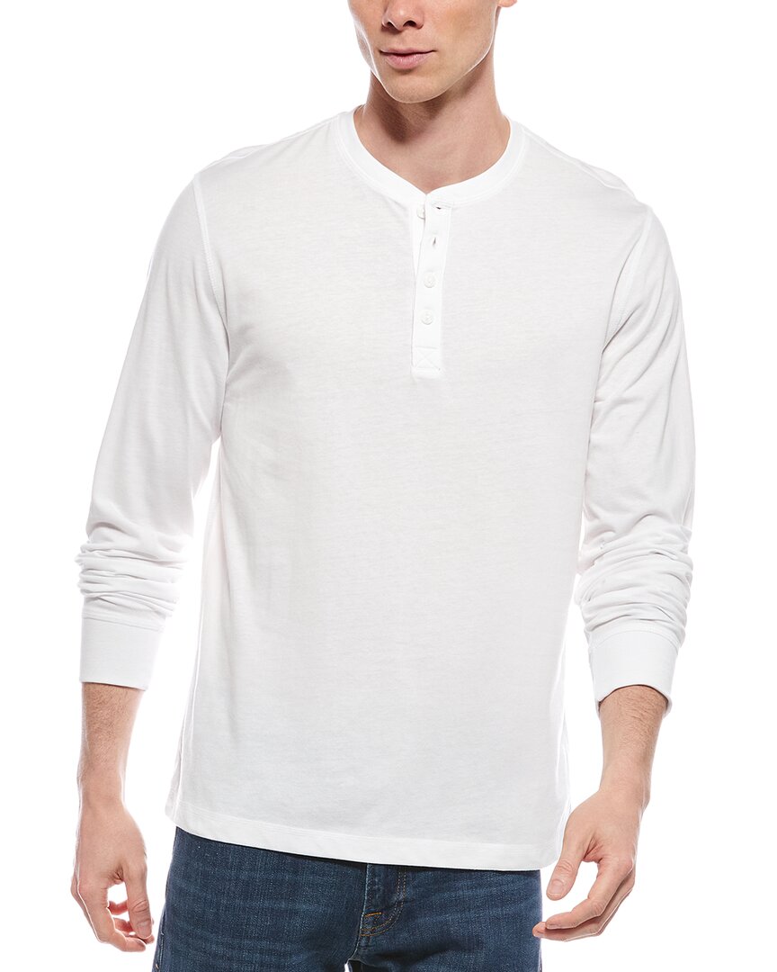 Weatherproof Vintage Brushed Jersey Henley In White
