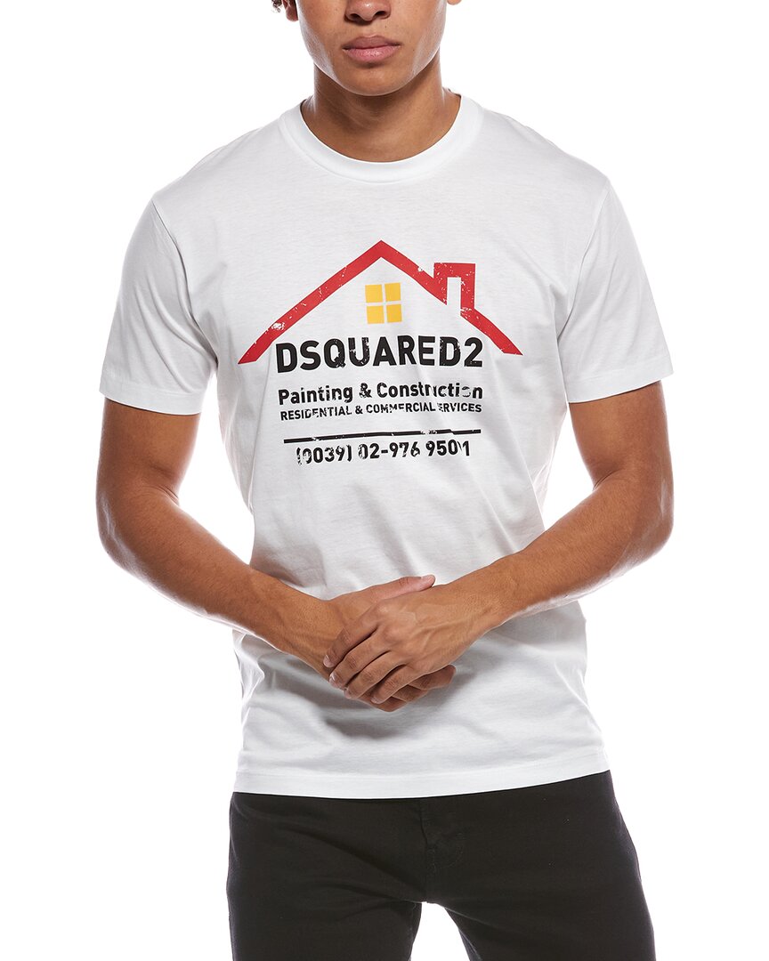 Dsquared2 Graphic T-shirt In White