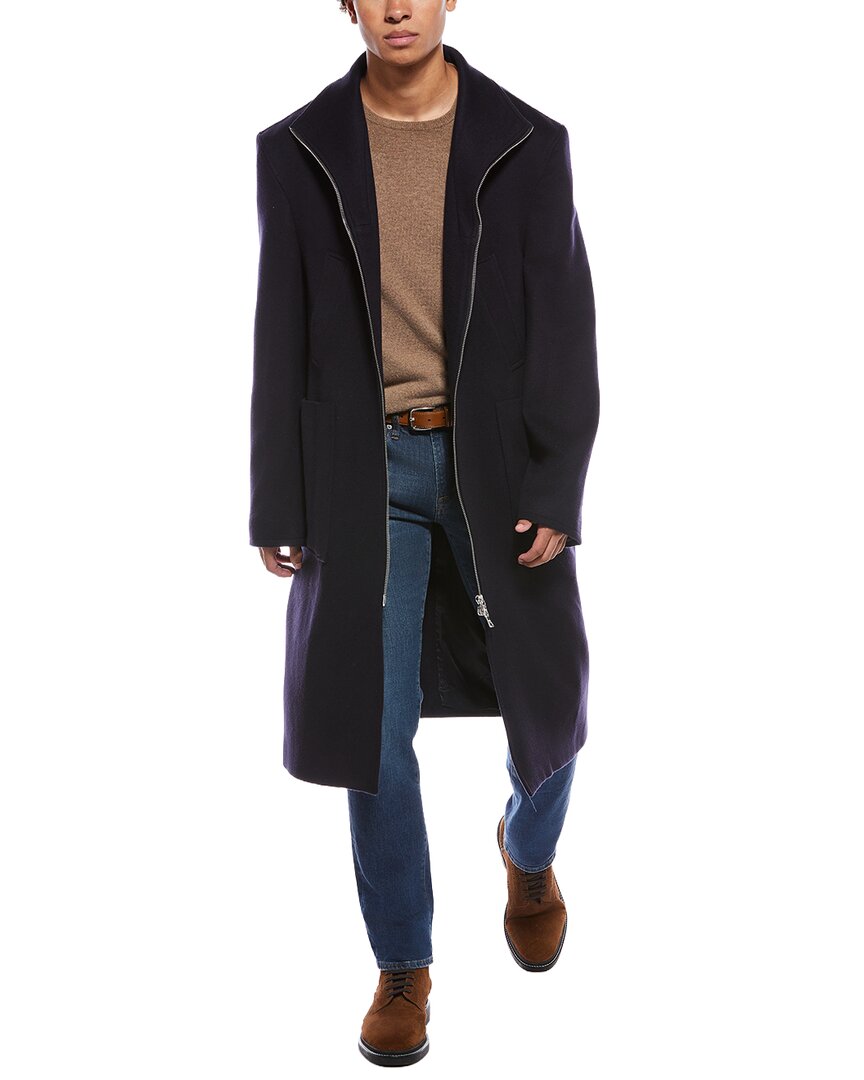 Officine Generale Officine Générale Philip Wool & Cashmere-blend Coat In Black