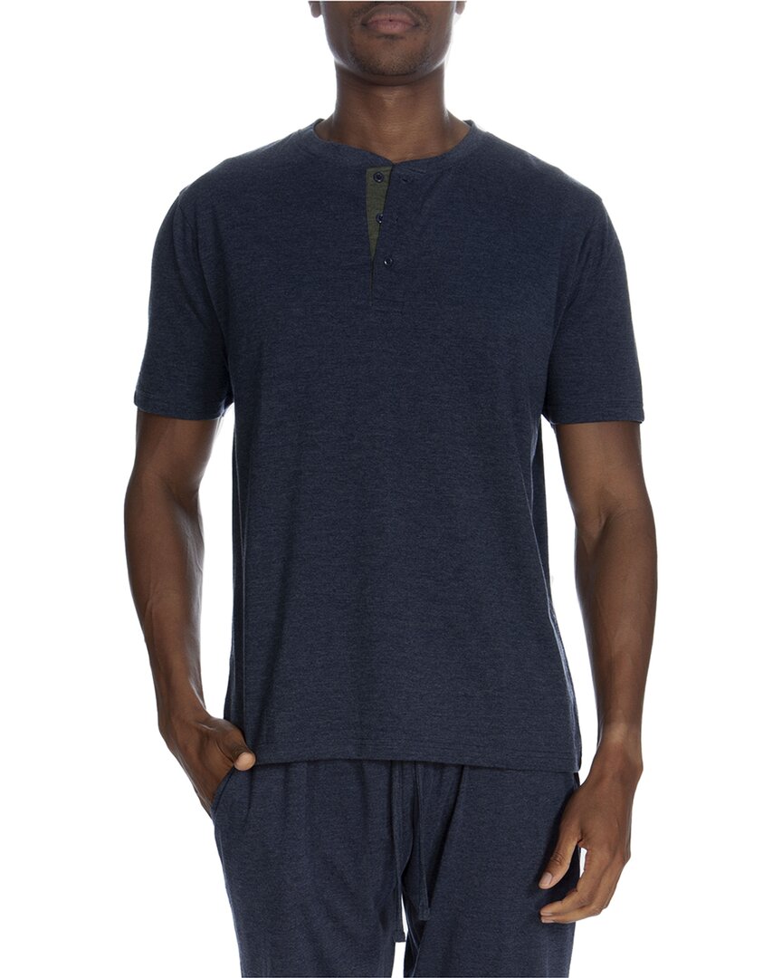 Unsimply Stitched Short Sleeve Henley & Lounge Shorts 2-piece Pajama Set In Nocolor