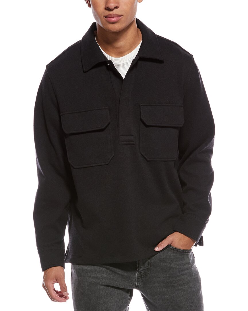 Todd Snyder Knit Military Pullover In Black