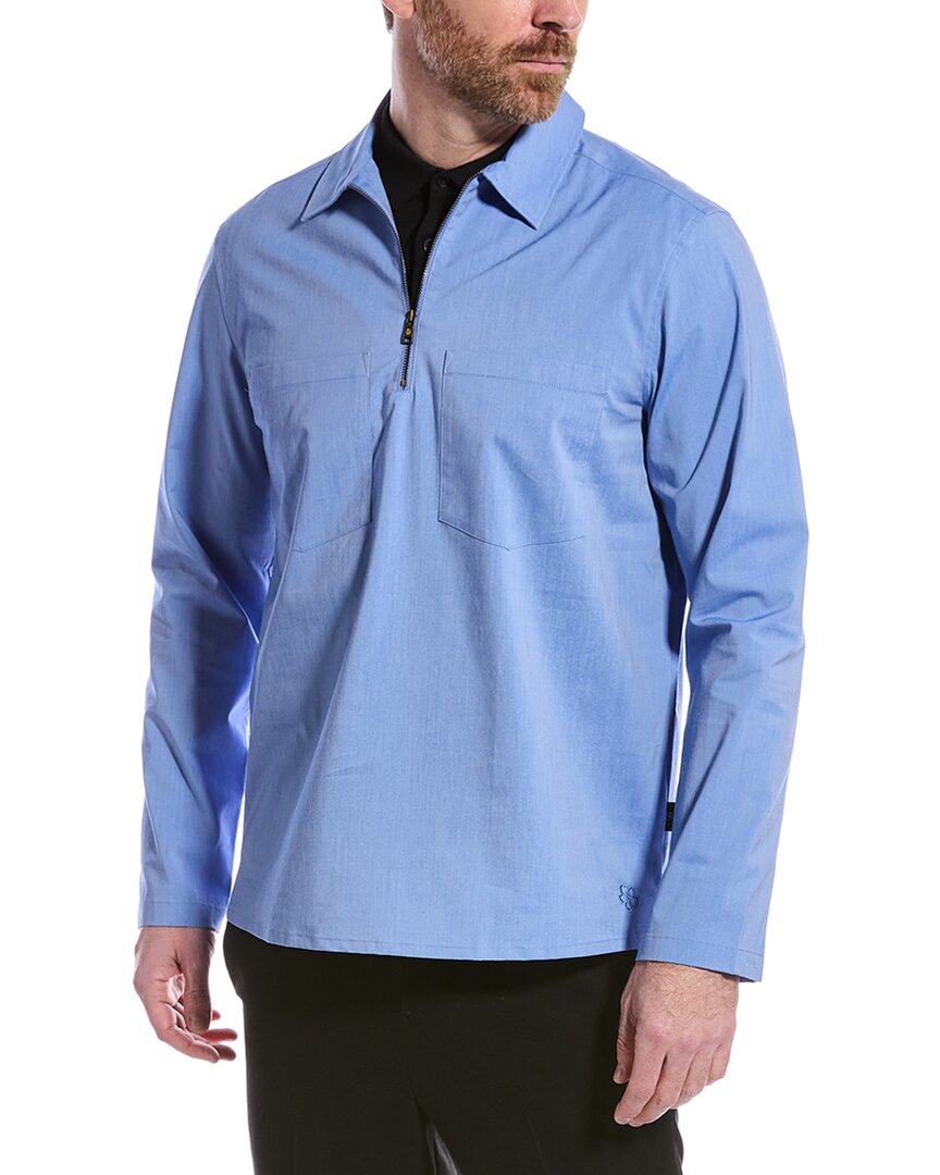 Shop Ted Baker Bretonn Overshirt In Blue