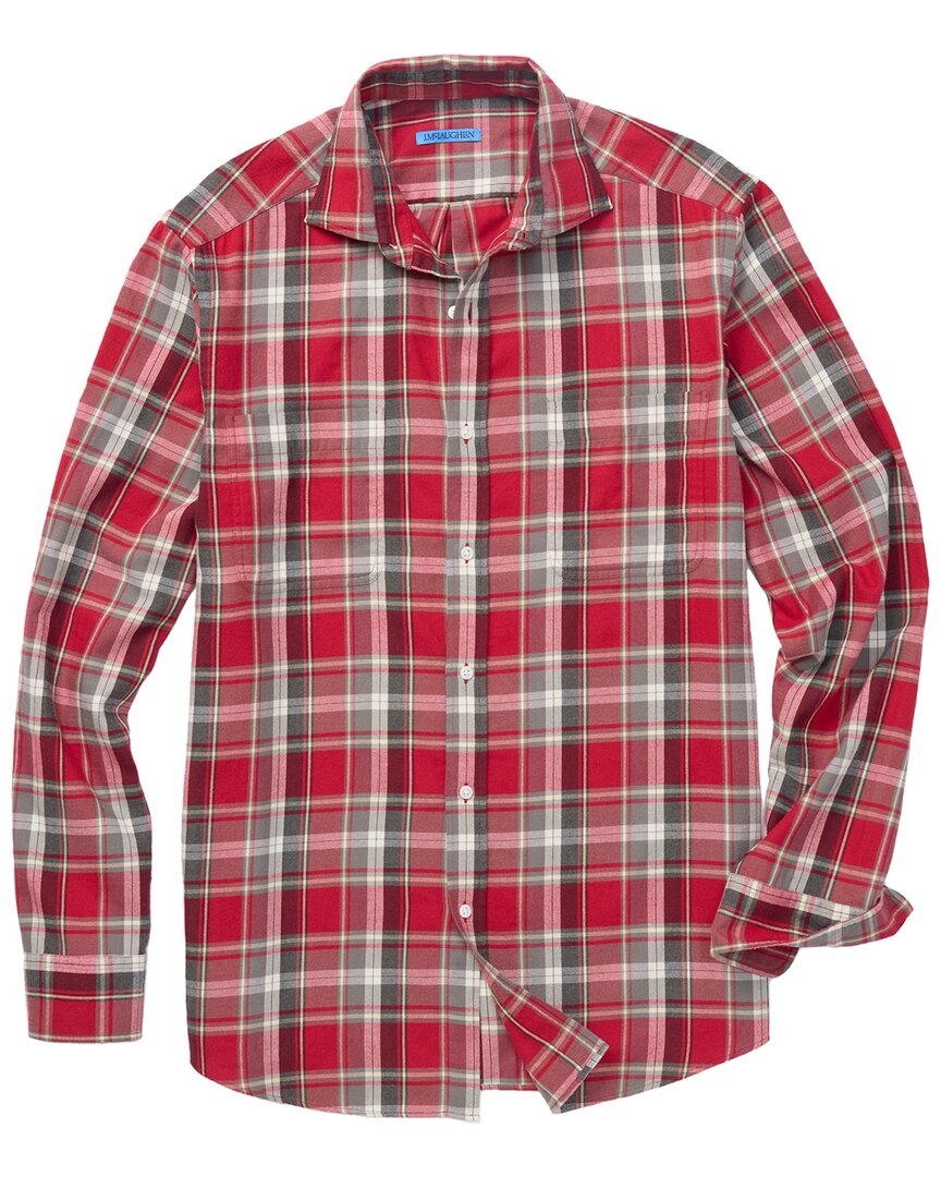 J.mclaughlin Dobson Woven Shirt In Red