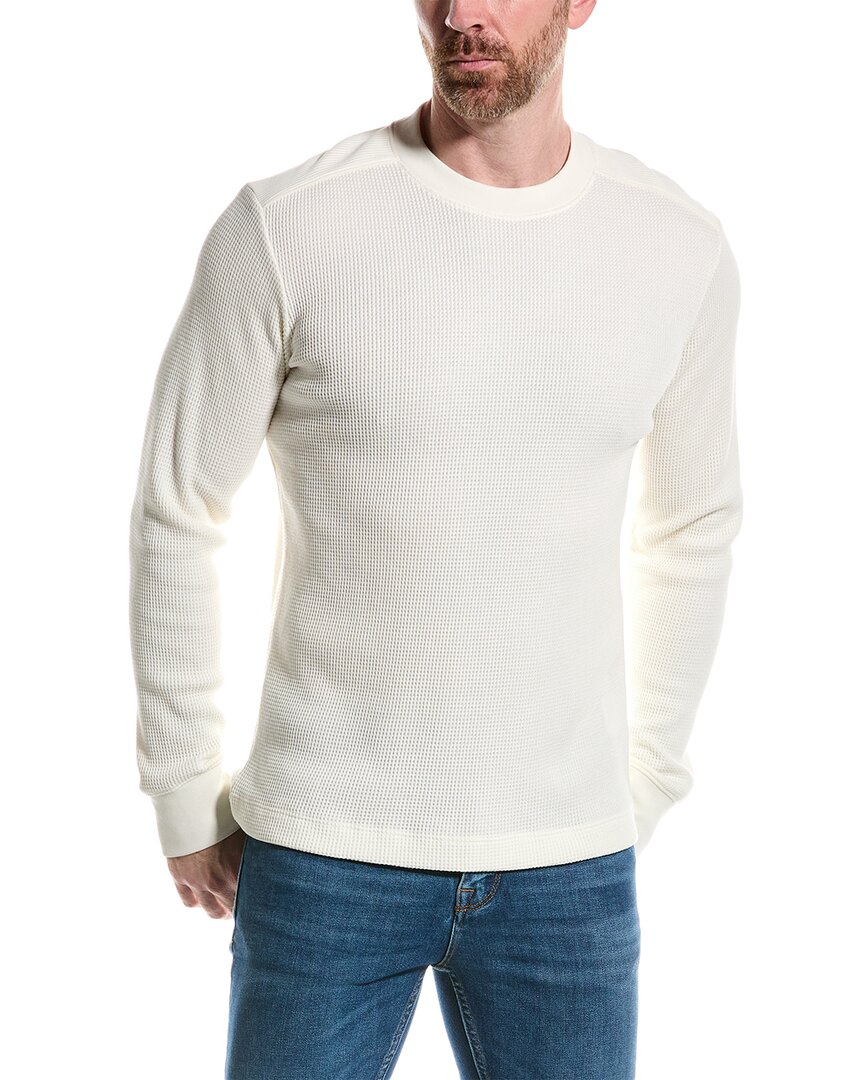 Shop Theory Mattis Crewneck Thermal Shirt In White