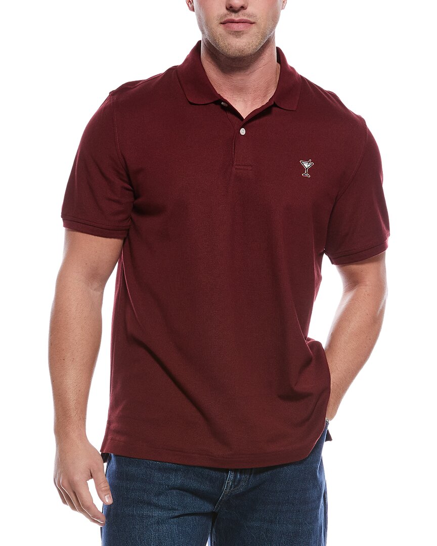 Robert Graham Belvar Short Sleeve Knit Polo Shirt In Brown