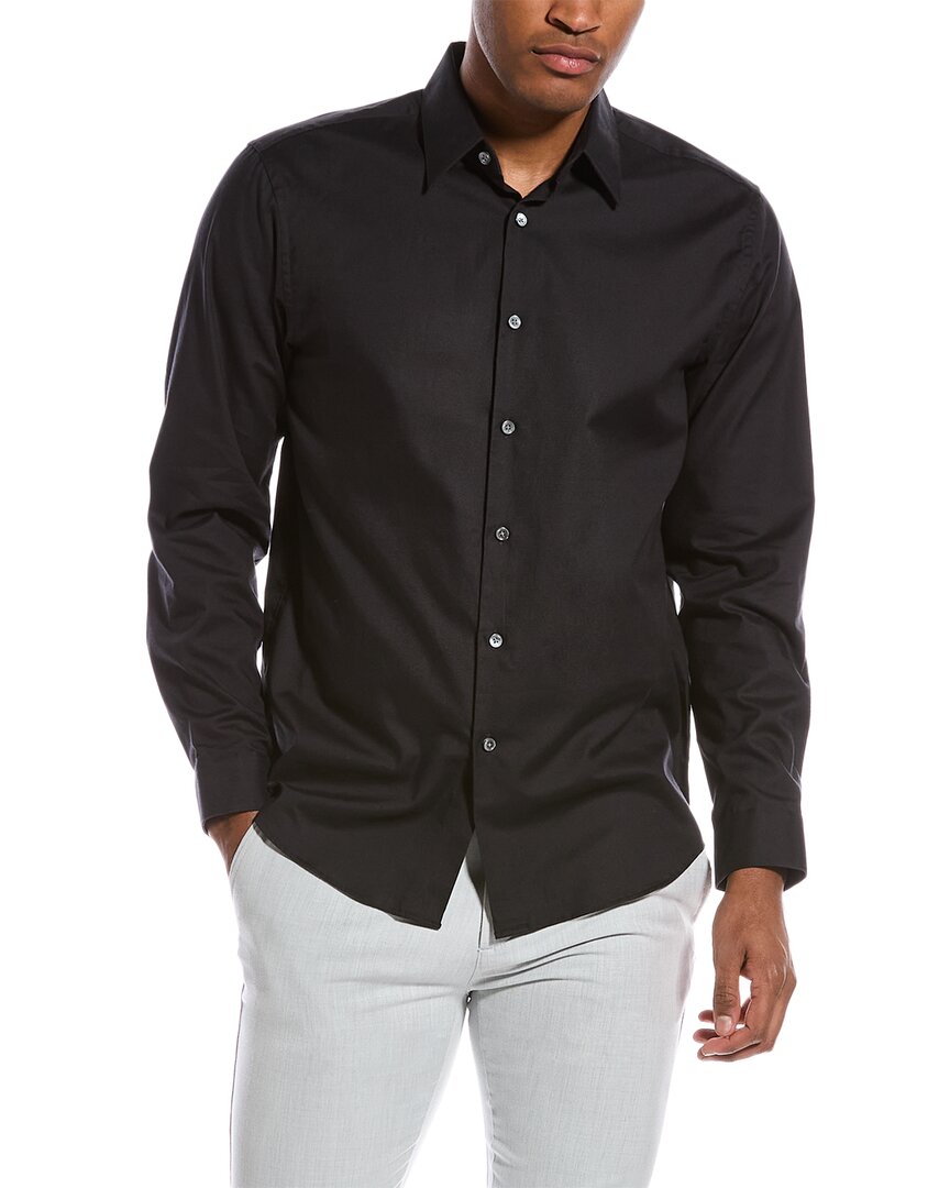 Theory Irving Gingham Shirt In Black