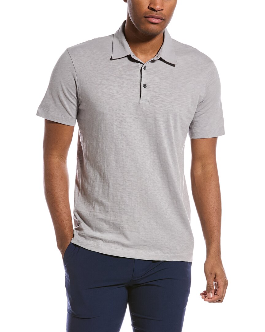 Theory Bron C. Anemone Regular Fit Polo Shirt In Grey Multi