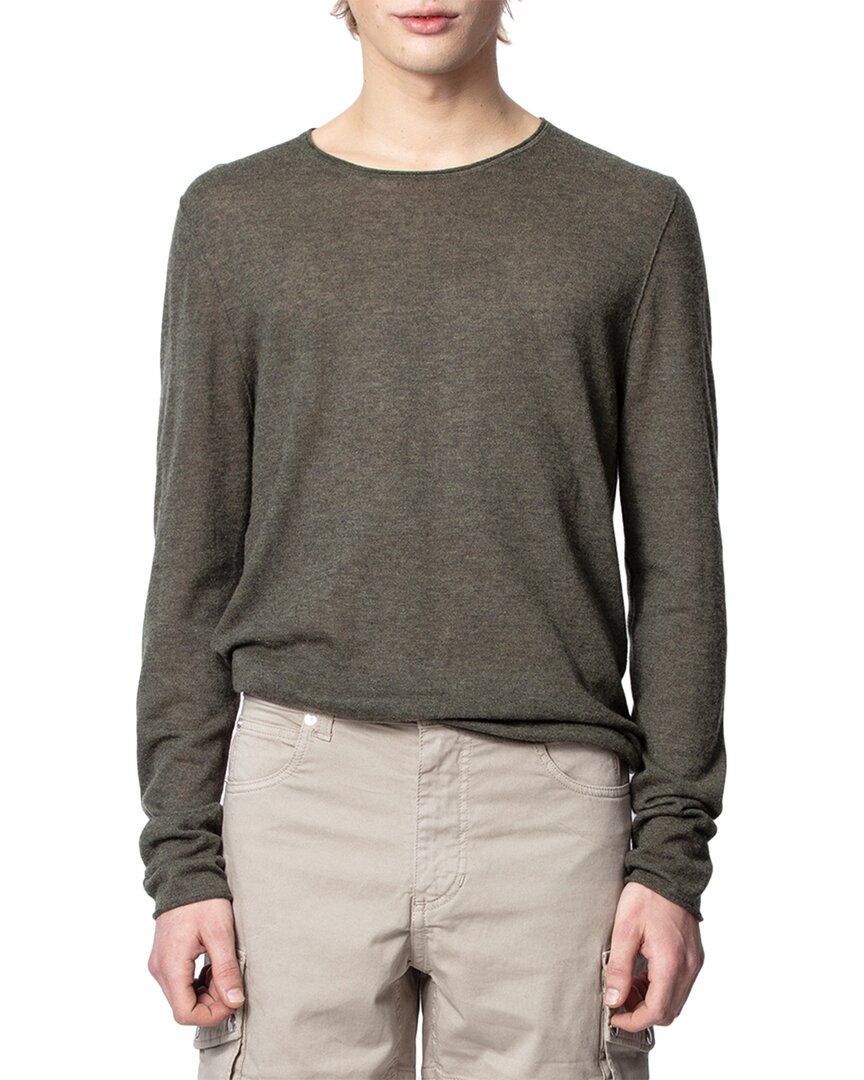 Zadig & Voltaire Thomas Cp Arrow Int Sweater Feather Cashmere Intar In Beige