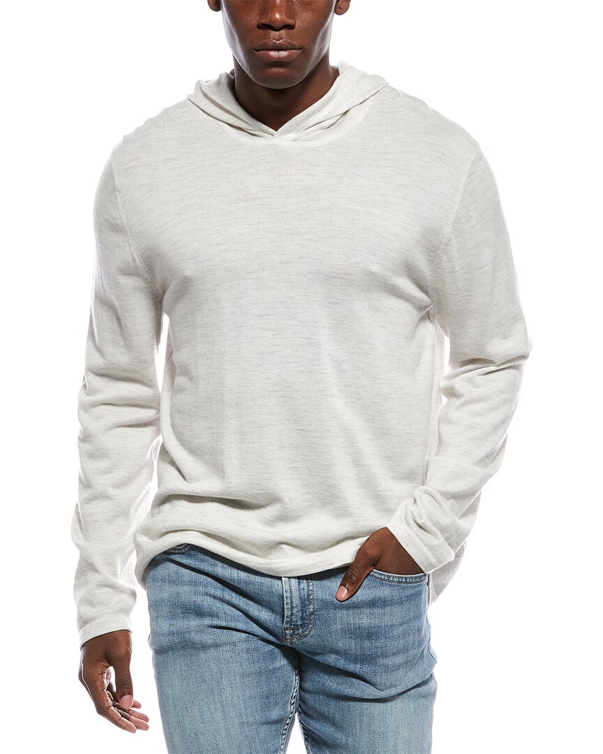 Vince Wool & Cashmere-blend Hoodie In White