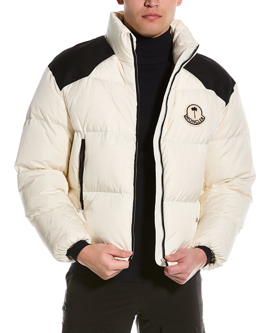 Moncler Beige & Black Timsit Jacket In White