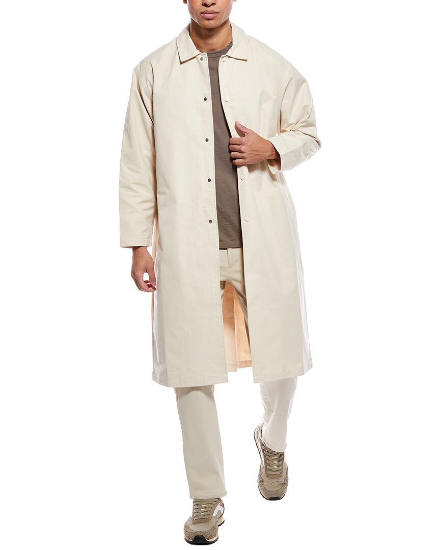 Essentials Long Coat In White