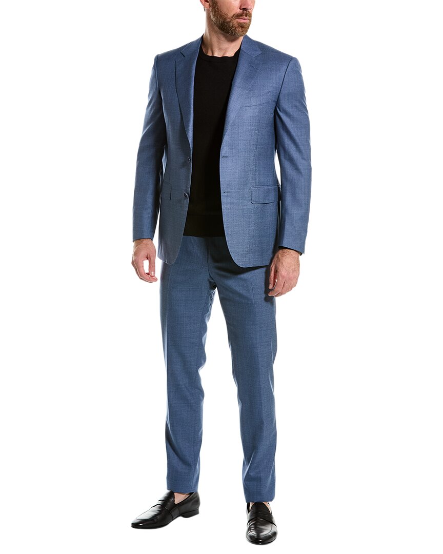 Canali 2pc Wool Suit In Blue