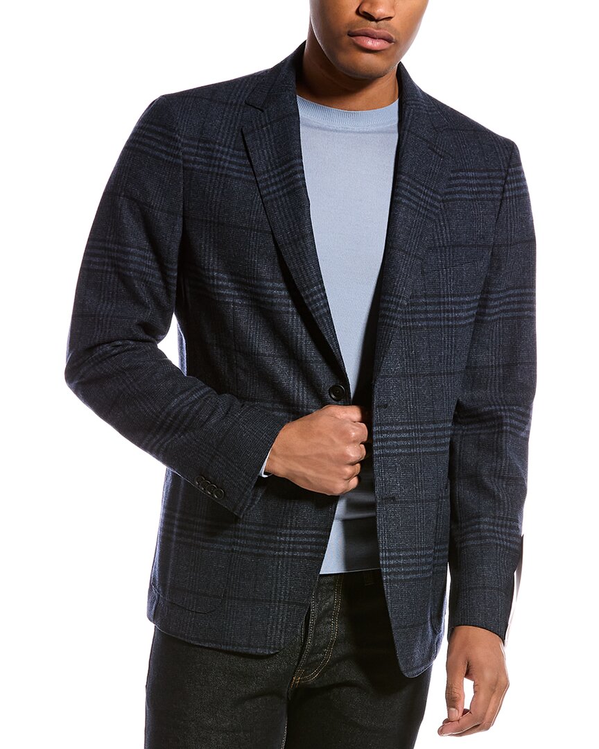 Hugo Boss Boss P-hanry Wool-blend Jacket In Blue | ModeSens