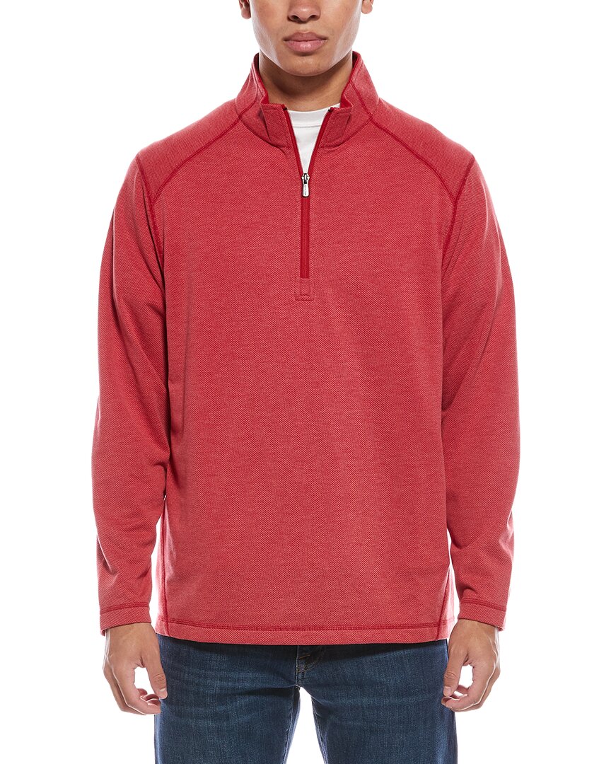 Tommy Bahama Off Side Performance 1/2-zip Pullover In Red