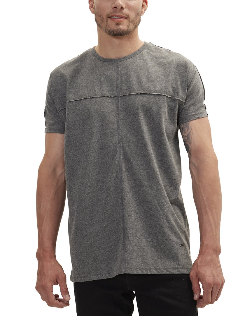 Ron Tomson Front Stitch Detail Fitted T-shirt In Gray