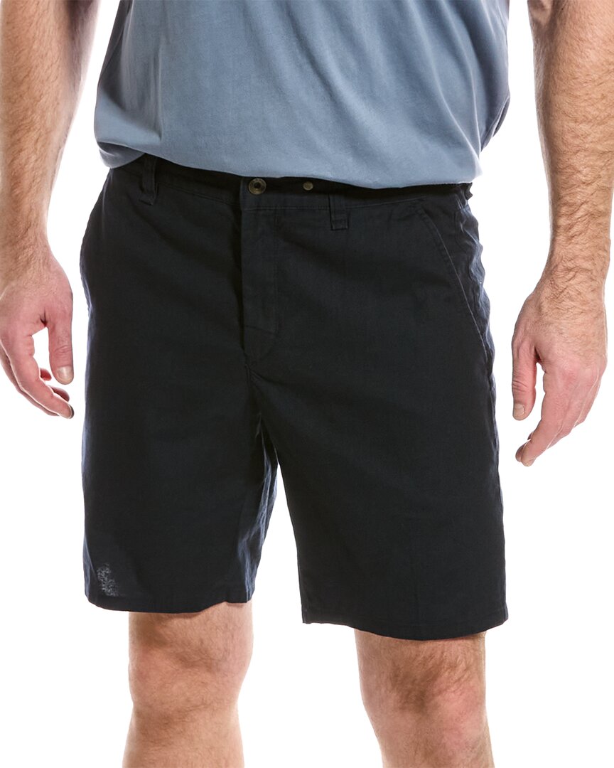 Rag & Bone Perry Linen-blend Short In Blue