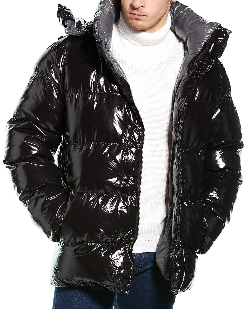Point Zero Wax Shine Recycled Puffer Jacket Men's Black M | eBay