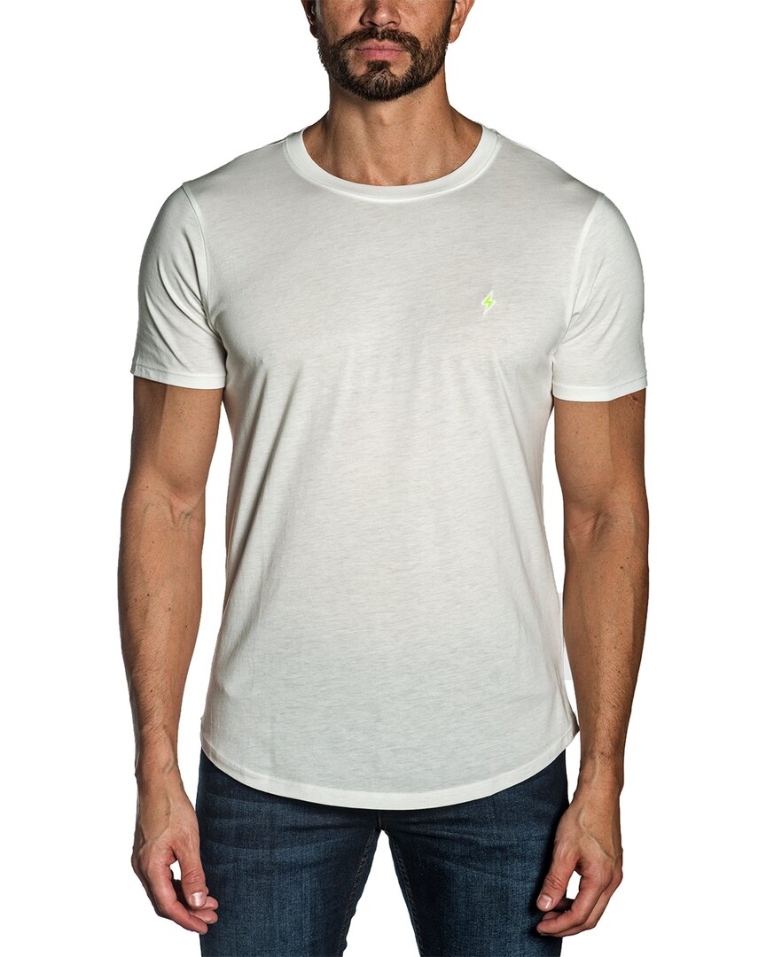 Jared Lang Peruvian Cotton Crewneck T-shirt In White