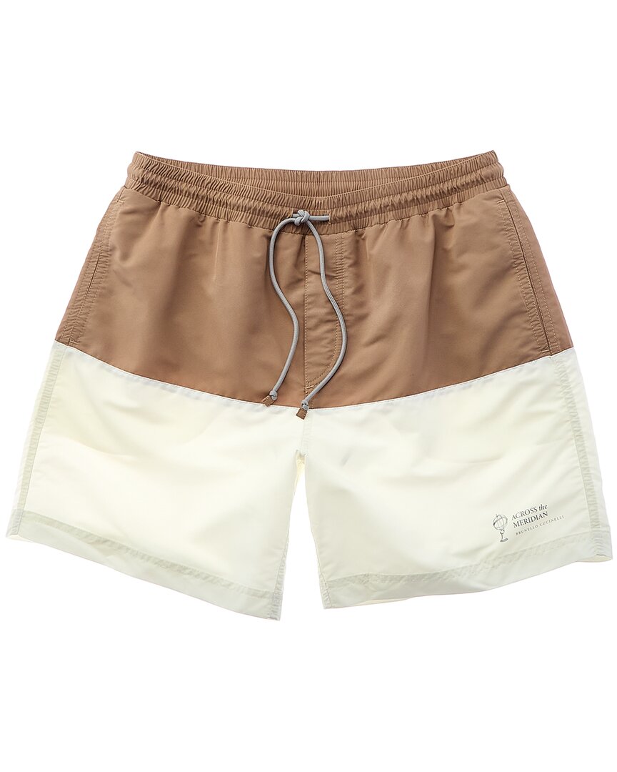 Brunello Cucinelli Swim Trunk In Brown