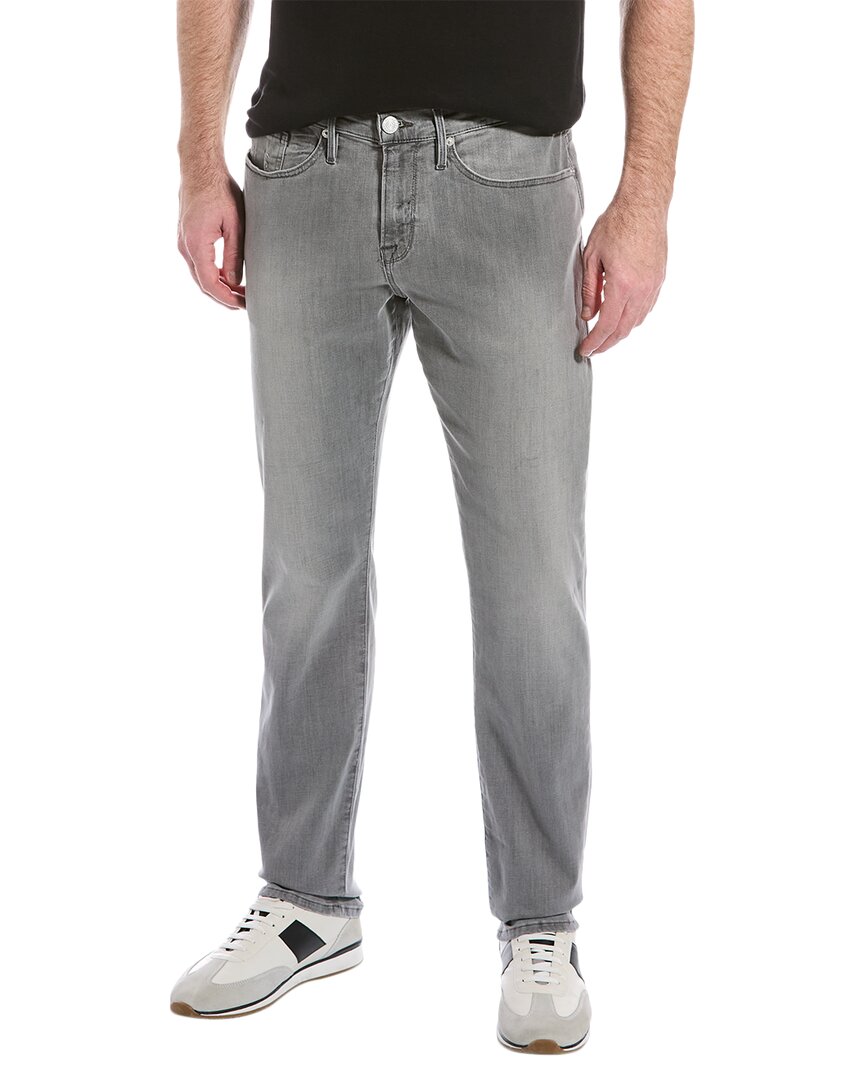 Frame L'homme Slim-fit Faded Denim Jeans In Grey