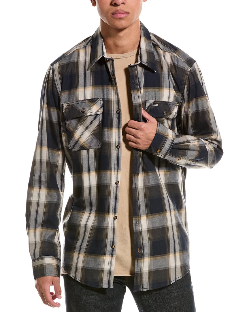 Point Zero Light Brush Flannel Shirt In Green
