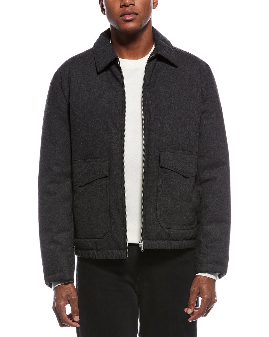 Theory Wyatt Wool-blend Coat In Gray