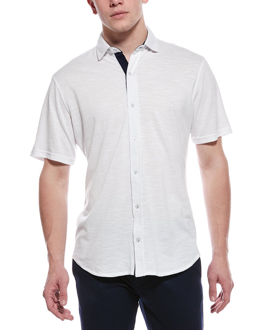 Tailorbyrd Slub Pique Shirt In White