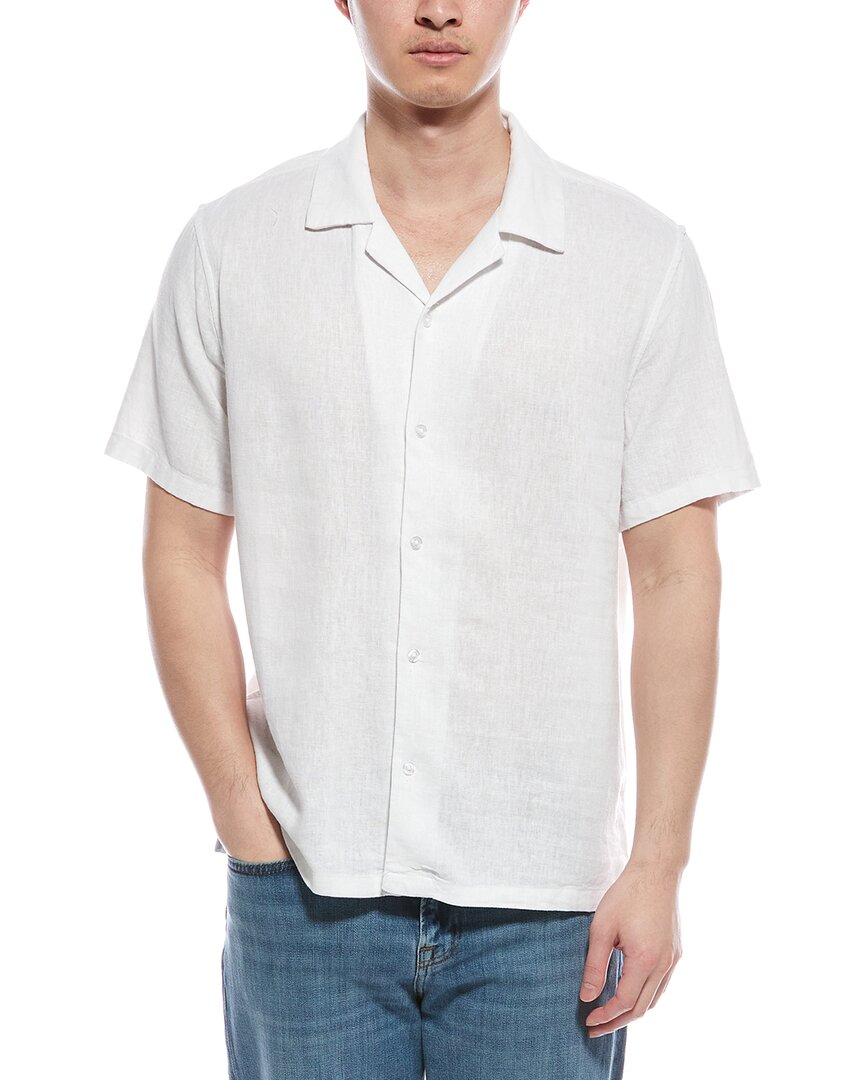 Truth Linen-blend Shirt In White