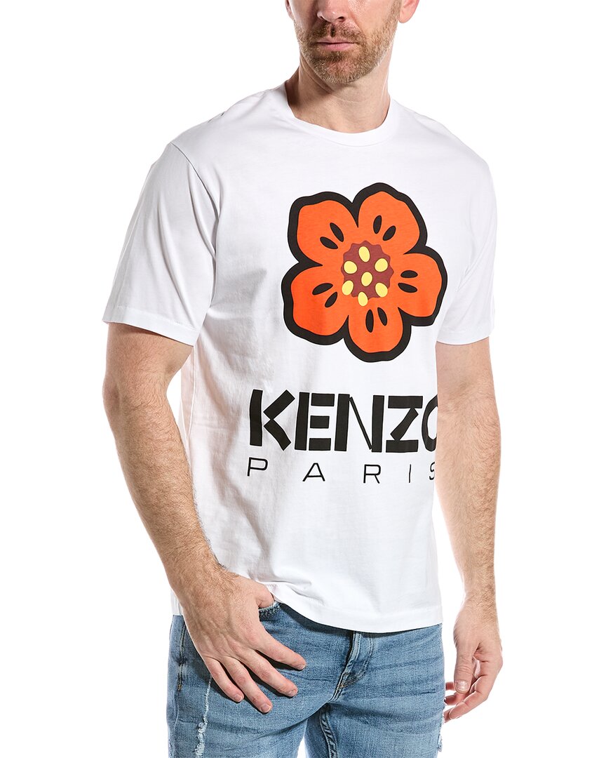 Kenzo White Cotton Boke Flower T-shirt In White