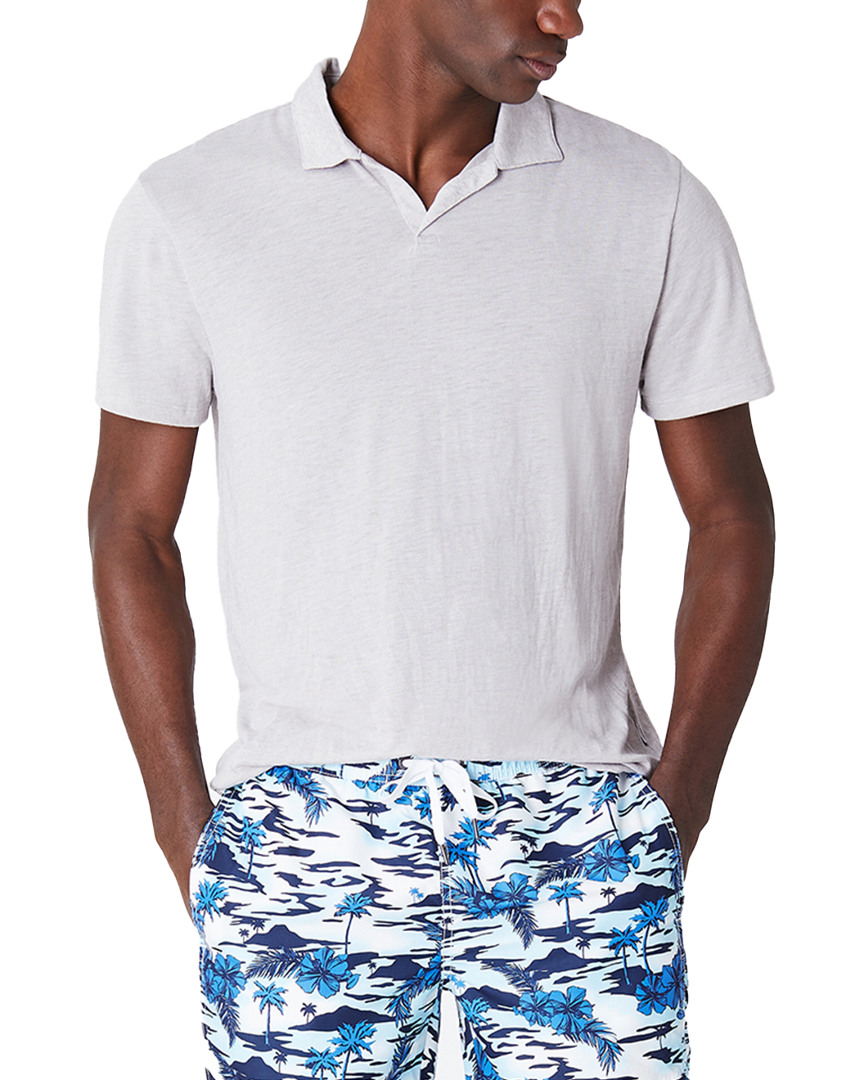 Image of Onia Shaun Linen-Blend Polo Shirt