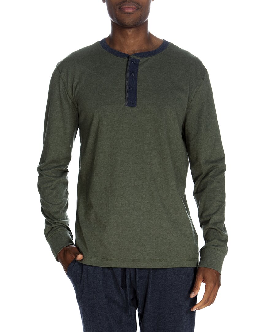 Shop Unsimply Stitched Lounge Henley Shirt In Green
