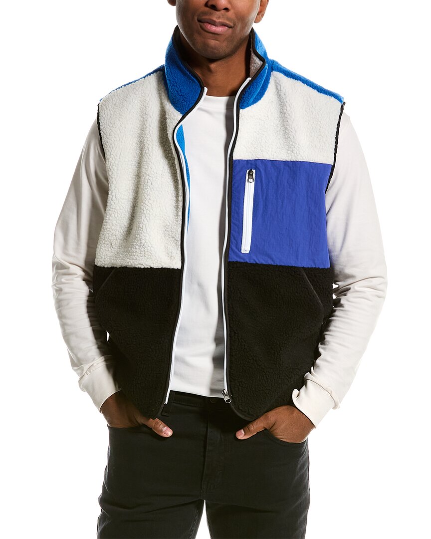 Shop American Stitch Polar Fleece Vest In Blue