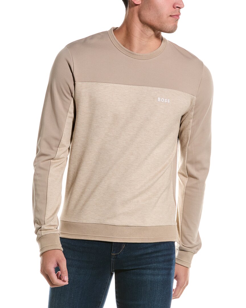 Hugo Boss Boss Track Sweatshirt In Beige