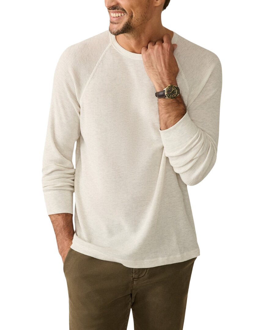 Faherty Cloud Waffle Crew T-shirt In Neutral