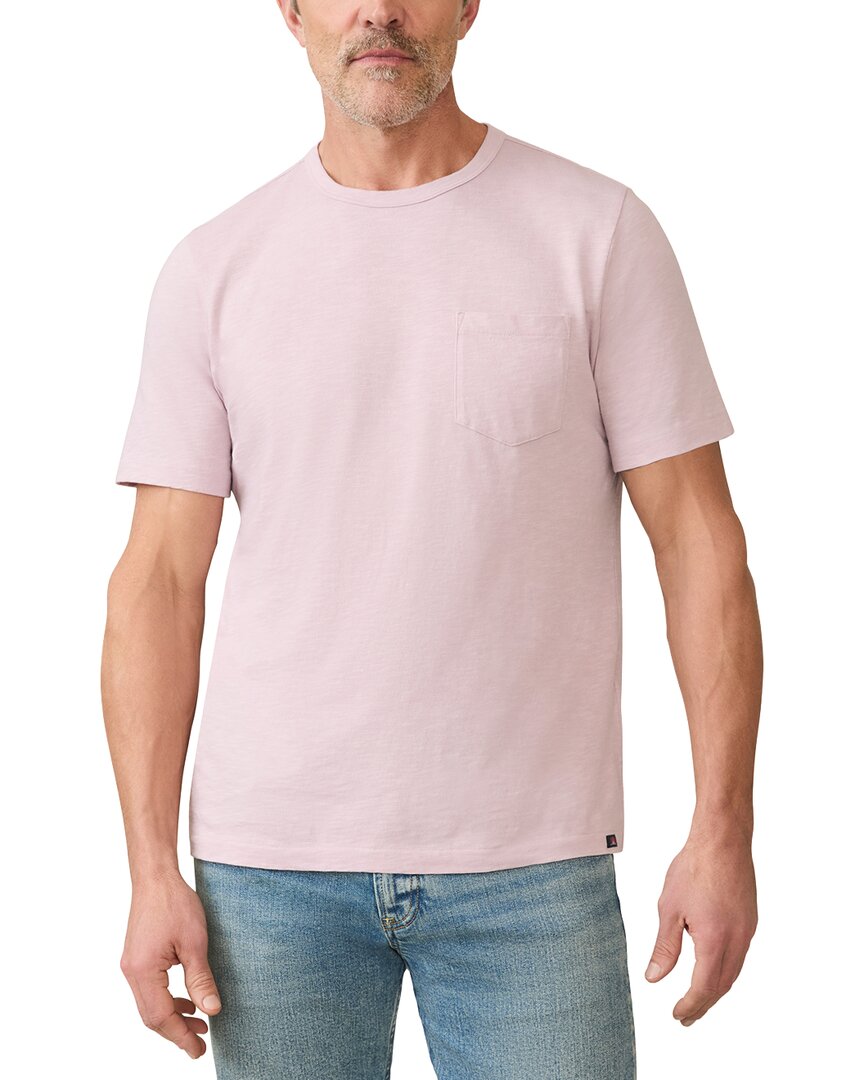 Faherty Sunwashed Pocket T-shirt In Pink