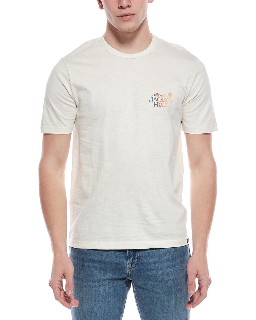 Faherty Jackson Hole Crew T-shirt In White