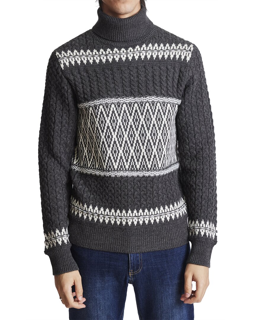 Shop Paisley & Gray Winter Cable Wool-blend Turtleneck Sweater