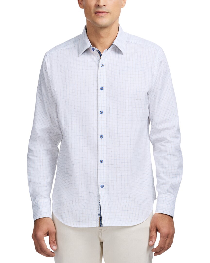 Robert Graham Camden Woven Shirt In Tan