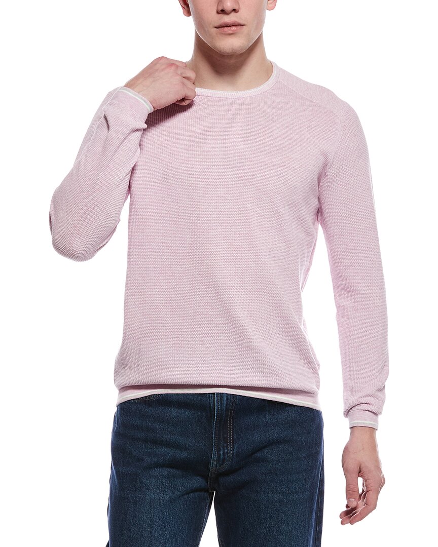 Raffi Vanise Waffle Knit Crewneck Sweatshirt In Purple