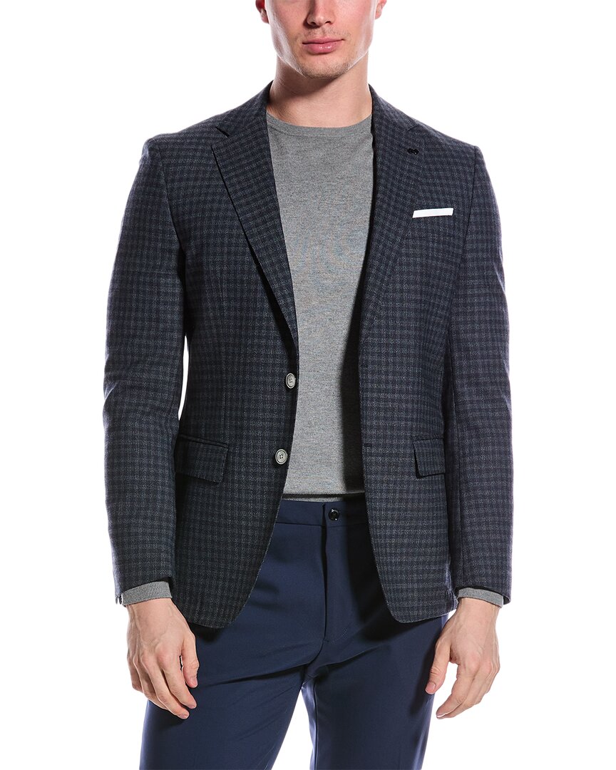 Hugo Boss Boss  Slim Fit Wool-blend Sport Jacket In Blue