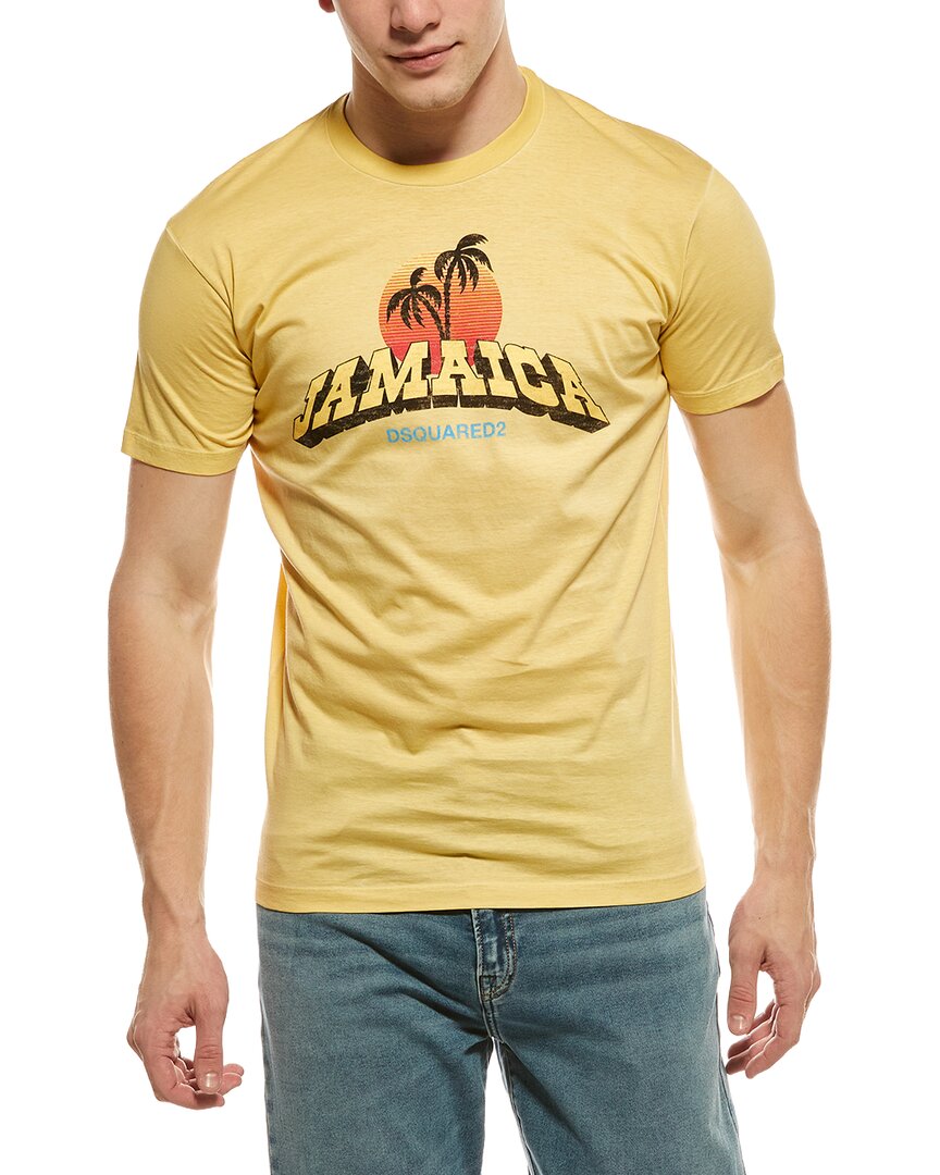 Dsquared2 T-shirt In Yellow